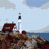 Pepita Portland Head Lighthouse Needlepoint Canvas view 1