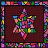 Pepita Needlepoint kit: Tallit Stained Glass Bordeaux, 12" x 10" view 1