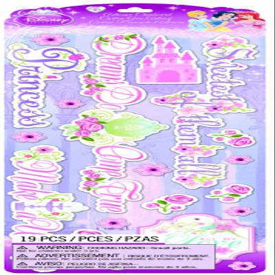EK Success Brands Disney Chipboard Stickers, Princess Titles