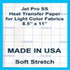 JetPro SofStretch Light Heat Transfer paper 8.5" x 11" (5 sheets) "sample package" view 1