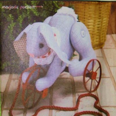 Simplicity 7830 Decorative Rabbit Pull Toy Pattern. Rabbit approx. 9 Inches High. Vintage 1980s