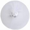 100 Scalloped Tulle Circles 9" Wedding Favor Wrap - White view 1
