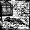 Tim Holtz Cling Stamp 2.5"X3.5 Bird Song view 1
