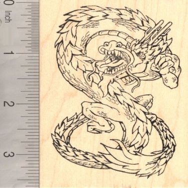 Large Chinese Dragon Rubber Stamp, Year of The Dragon