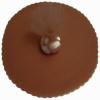 50 Scalloped Tulle Circles 9" Wedding Favor Wrap - Brown view 1