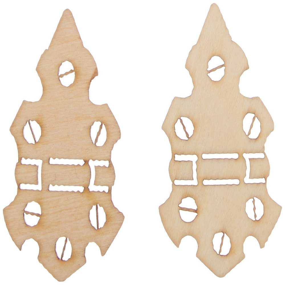 Kaisercraft Laser Cut Wood Flourish, Medium Hinges, 2/Pack
