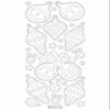 Deco Stickers - Christmas Balls - Transparent Glitter Silver view 1