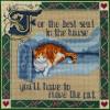 Pegasus Originals Move The Cat Counted Cross Stitch Chart - paper chart only, fabric and floss not included Beige view 1