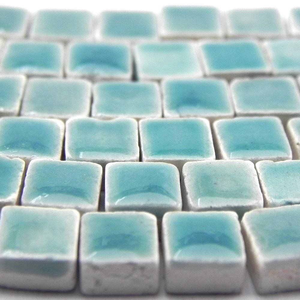 Micro Mosaic Tiles 3/16inch 5x5mm, 1000 pcs, Turquoise Blue, WG02