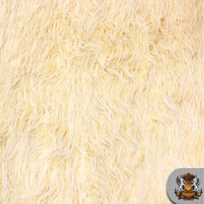 Faux Fur Long Pile Mongolian Sheep Ivory Fabric / 54" Wide/Sold by The Yard