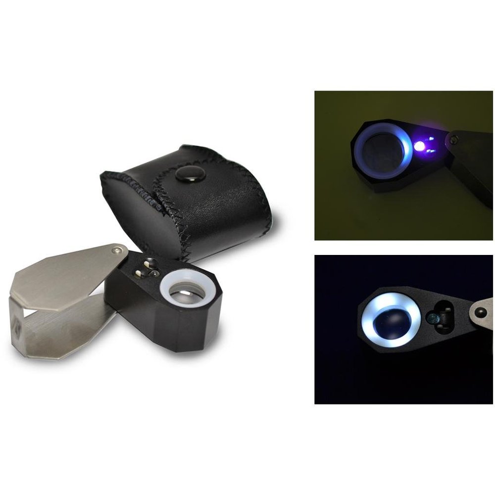 14X Illuminated Jewelers Loupe with Ultraviolet Lighting, 29.617