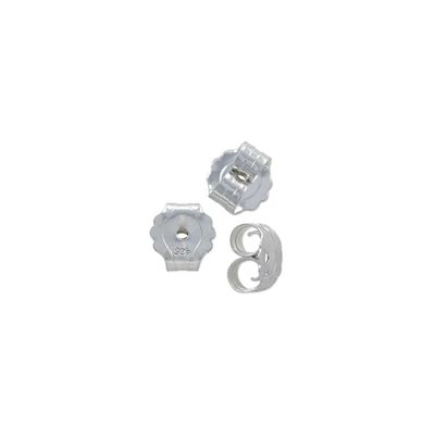JewelrySupply Sterling Silver Replacement Earring Backs (.925 Stamp) (1 Pair of Earrings)