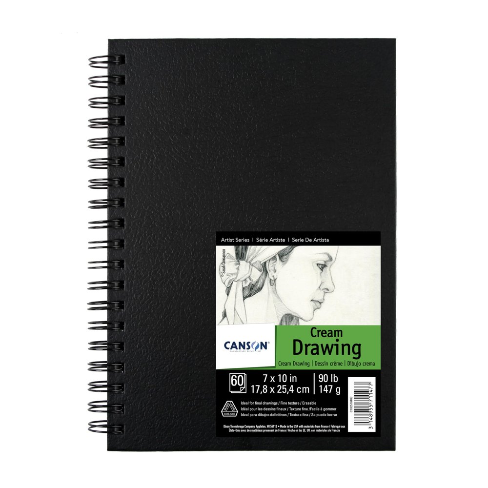 Canson Artist Series Field Drawing Book for Pencil, Pen and Felt Tip Pens, Side Wire Bound, 90 Pound, 7 x 10 Inch, 60 Sheets