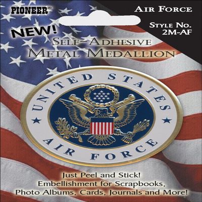 Military Self-Adhesive Metal Medallion 2"-Air Force