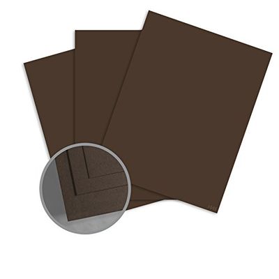 ColorMates Smooth & Silky Cocoa Card Stock - 8 1/2 x 11 in 90 lb Cover Smooth 25 per Package