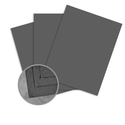 Cascata Dark Grey Card Stock - 8 1/2 x 11 in 80 lb Cover Felt 25 per Package
