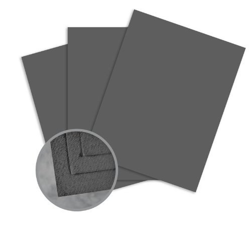 Cascata Dark Grey Card Stock - 8 1/2 x 11 in 80 lb Cover Felt 25 per Package