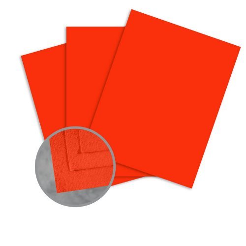 Cascata Scarlet Card Stock - 8 1/2 x 11 in 80 lb Cover Felt 25 per Package