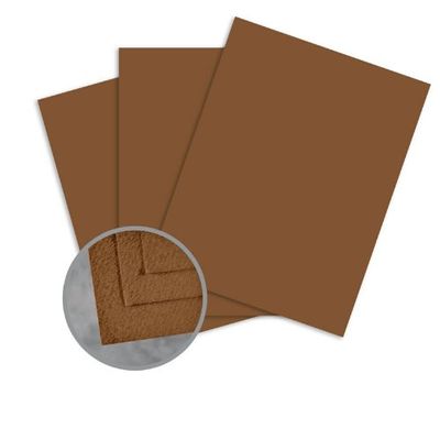 Cascata Chocolate Card Stock - 8 1/2 x 11 in 80 lb Cover Felt 25 per Package