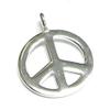 1 pc .925 Sterling Silver Peace Dangle Message Charm Pendant 11.8mm / Findings/Bright view 1