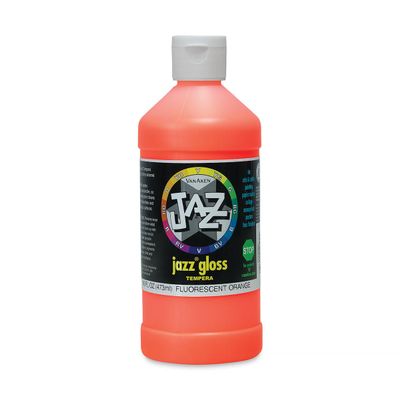 Van Aken Jazz Tempera Gloss Paint 16 Oz Flourescent Orange