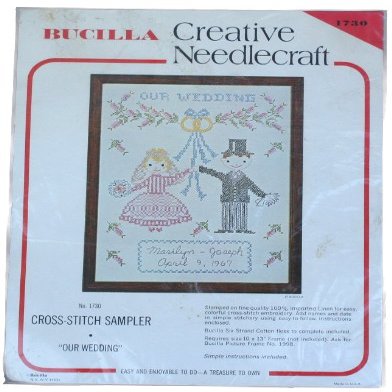 Bucilla Cross Stitch Sampler Embroidery Kit Our Wedding 1730