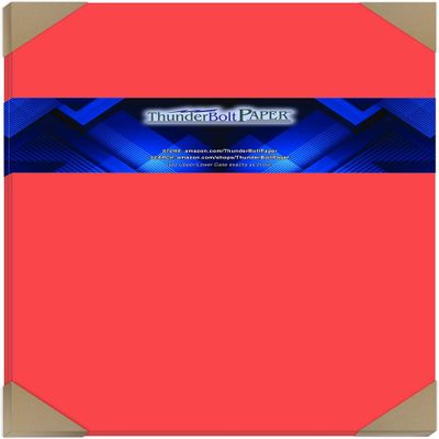 50 Watermelon Red 65lb Cover|Card Paper - 11" X 17" (11X17 Inches) Tabloid|Ledger|Booklet Size - 65 lb/Pound Light Weight Cardstock - Quality Printable Smooth Surface for Bright Colorful Results
