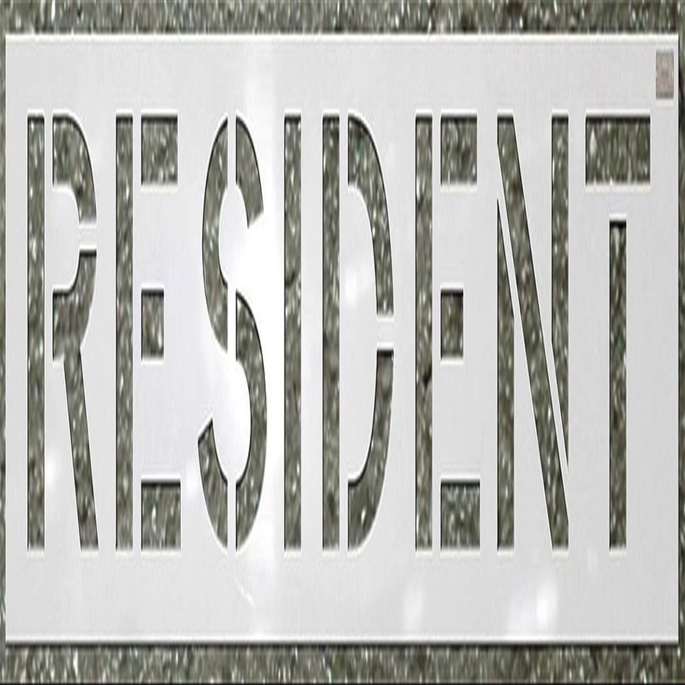 CH Hanson 70330 6" x 4" "RESIDENT" LDPE Reuseable Stencil
