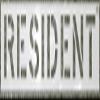 CH Hanson 70330 6" x 4" "RESIDENT" LDPE Reuseable Stencil view 1