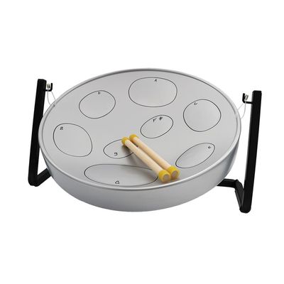 Panyard JJ Jumbie Jam Steel Ready to Play Kit-Silver G-Major with Table Top Stand-Made in USA (W1084)