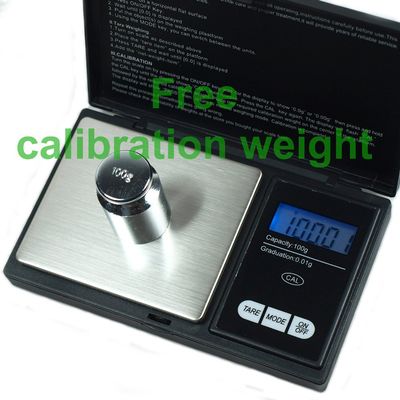 100g X 0.01g Digital Pocket Scale Jewelry Scale Free 100 Gram Calibration Weight