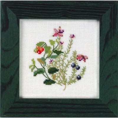 Eva Rosenstand Counted Cross Stitch kit Mini-Picture Heaths, 12x12cm, DIY