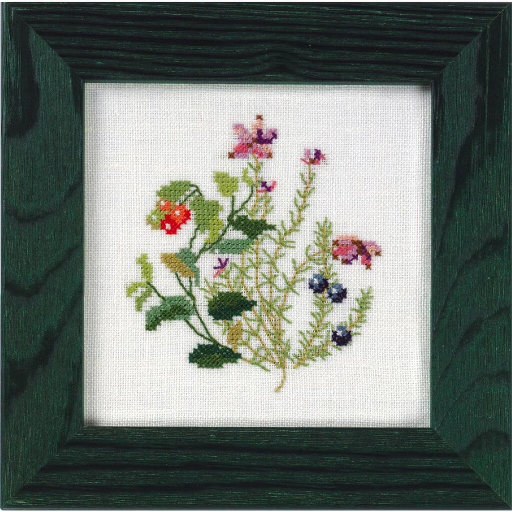 Eva Rosenstand Counted Cross Stitch kit Mini-Picture Heaths, 12x12cm, DIY