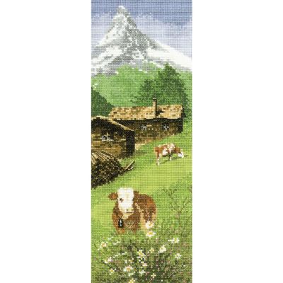 Heritage Counted Cross Stitch kit Aida Alpine Meadow (A), JCAM524-A, 31x11cm, DIY