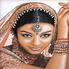 Indian Model, 28 count Evenweave Cross Stitch Kit
