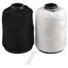 uxcell Polyester Stitching Sewing Thread Reel Line String 2 Pcs White Black view 1