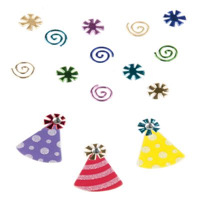 Jolee's Boutique Scrapbooking Embellishment, Confetti and Party Hats