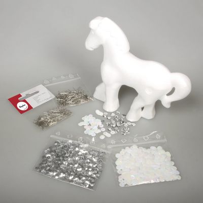 RAYHER Sequin 39247000 Pferd Jacqueline, 1 Horse Craft Kit in Blister Box