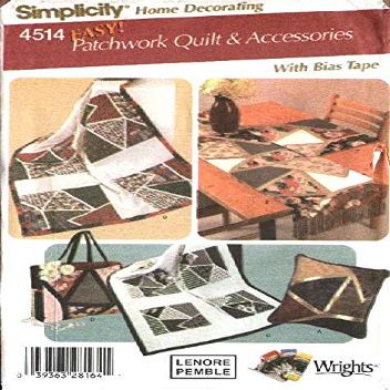 Simplicity Patchwork Quilt & Accessories 4514