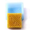 Diagonal Lines & Rococo Swirls Square Silicone Mould view 1