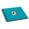 Goldbuch Bella Vista Spiral, Linen Memory Cut-Out Cover 40 Pages, Book for Gluing, Photo Album, Paper, Turquoise (Black Sides), 35 x 30 cm view 3