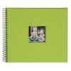Goldbuch Bella Vista Spiral, Linen Memory Cut-Out Cover 40 Book for Gluing, Photo Album, Paper, Green (Black Pages), 35x30 cm view 2