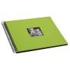 Goldbuch Bella Vista Spiral, Linen Memory Cut-Out Cover 40 Book for Gluing, Photo Album, Paper, Green (Black Pages), 35x30 cm view 3