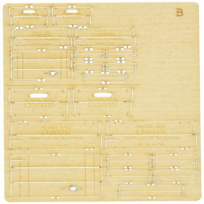 Kobaani Model Workshop SS-011 1/24 Sweet Style Series Wooden Box Set B, 2 Pieces Assembly Kit