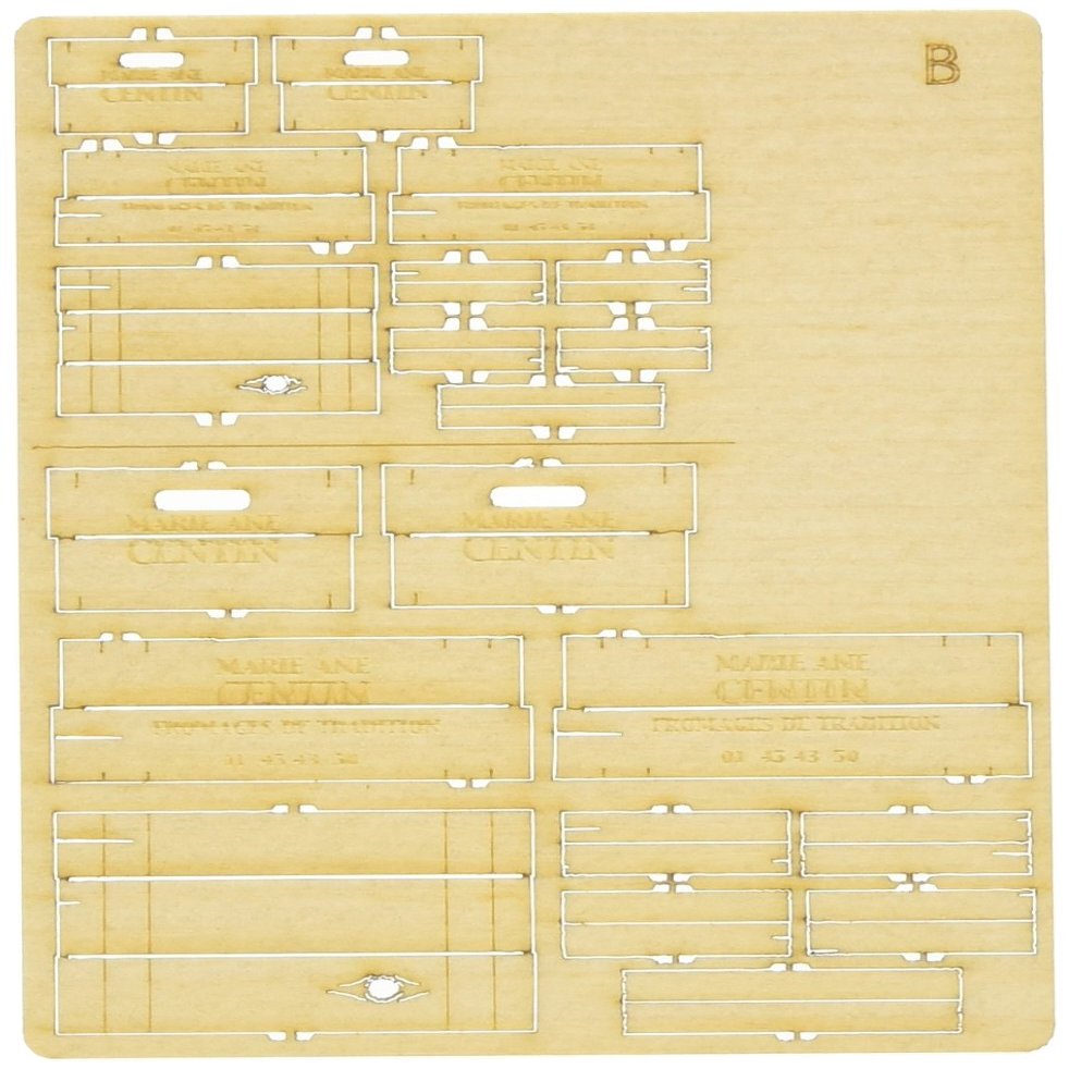 Kobaani Model Workshop SS-011 1/24 Sweet Style Series Wooden Box Set B, 2 Pieces Assembly Kit