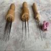 3 Wooden Needle Felting Handles view 1
