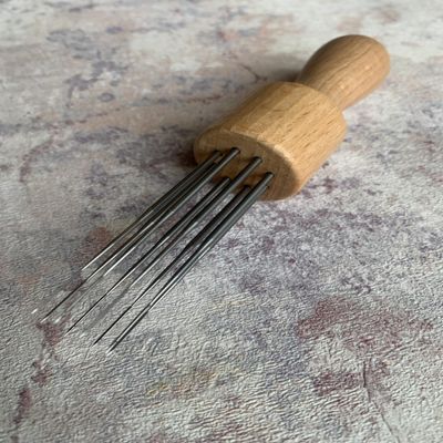 heidifeathers Wooden Needle Felting Handle - for 6 Needles (Needles not Included)