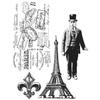 Stampers Anonymous Tim Holtz Cling Rubber Stamp Set, 7 by 8.5-Inch, Paris Memoir view 1