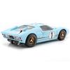 1966 Ford GT 40 MK II RHD (Right Hand Drive) #1 Light Blue Miles - Hulme Le Mans 1/18 Diecast Model Car by Shelby Collectibles view 2