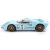 1966 Ford GT 40 MK II RHD (Right Hand Drive) #1 Light Blue Miles - Hulme Le Mans 1/18 Diecast Model Car by Shelby Collectibles view 3